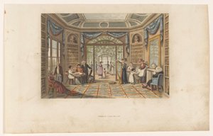 Compagnie dans une bibliothèque
