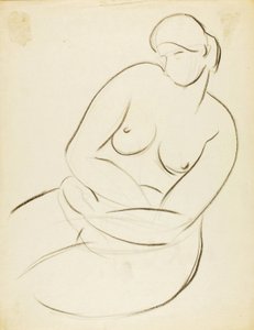 Femme nue assise