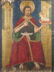 Panneau avec Saint Jean-Baptiste En Trône du Retable, 15e siècle