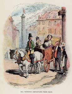 Illustration pour Vanity Fair de Thackeray (lithographie)