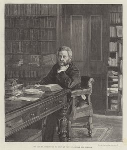 Le défunt M. Spurgeon dans son étude à Westwood, Beulah Hill, Norwood