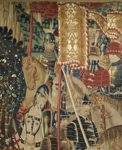 Tapisserie montrant les conquêtes du roi Alphonse V du Portugal, Tournai (détail)