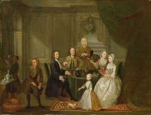 Portrait de groupe, probablement de la famille Raikes