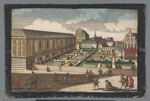 Vue du Palais Royal et du monastère des capucins à Wroclaw