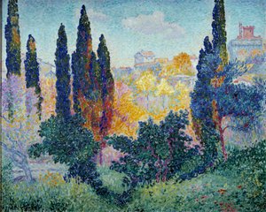 Les cyprès à Cagnes