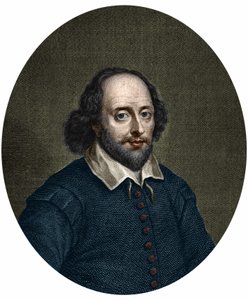 Portrait de William Shakespeare (1564-1616), écrivain anglais. Gravure par Jacobus Houbraken 1747