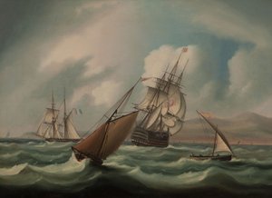 First Rater et autres navires au large de la côte espagnole