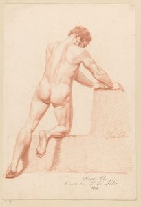 Homme nu agenouillé, vu de dos (2e prix 1812)