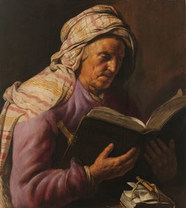 Vieille femme lisant