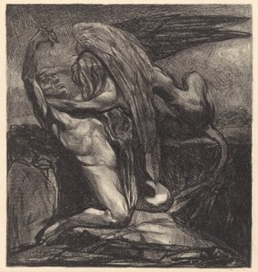 Sphinx avec homme inanimé