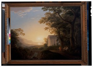 Paysage idéal avec temple
