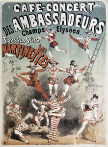 Les Martinettes au Café-Concert des Ambassadeurs - Affiche par Jules Chéret, fin du 19e siècle