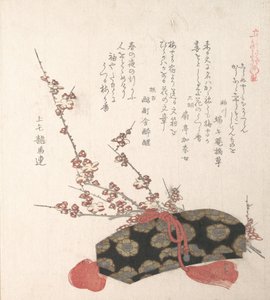 Boîte aux lettres et fleurs de prunier, XIXe siècle