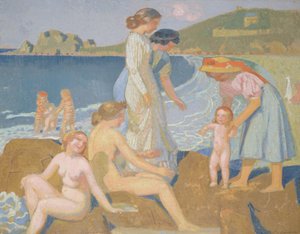 Baigneuses à Perros-Guirec, vers 1909-1912