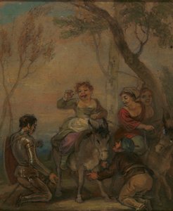 Illustration pour Don Quichotte (avec des figures sur un âne)