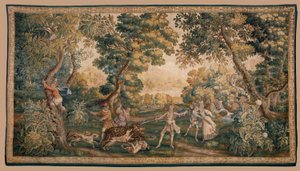 Scène de chasse, origine Oudenaarde (tapisserie)