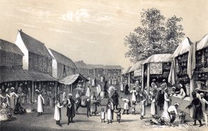 Bazar à Kaboul, en saison des fruits, 1847