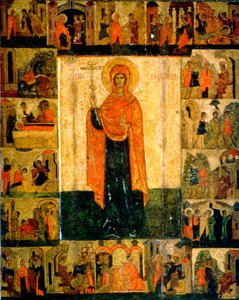 Sainte Paraskeva Pyatnitsa avec des scènes de sa vie, XVe siècle