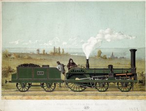 Locomotive de passagers du chemin de fer de Strasbourg (système Crampton)