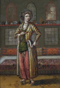 Une noble dame de Constantinople portant des chaussures de hammam