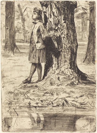 Seymour debout sous un arbre - James Abbott McNeill Whistler