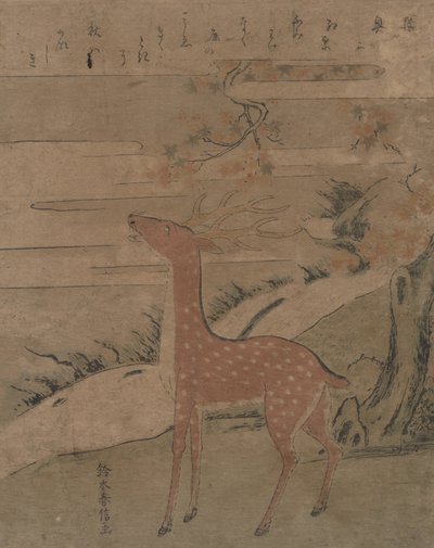 Le cri du cerf, vers 1760 - Suzuki Harunobu